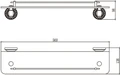 Полка прямая Savol, стеклянная 60 см (S-606691C) S-606691C