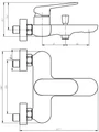 Смеситель для ванны Savol (SK-H6101) SK-H6101
