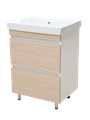 Слим - 50 тумба напольная (ЛДСП/2 ящ.) / раковина УТ000009393