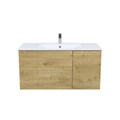 Тумба с умывальником IDDIS Bild подвесная, 100 см, дуб светлый (BIL10V0i95K) BIL10V0i95K