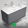 Тумба с умывальником, подвесная, 100 см, темно-серый, Oxford Neo, IDDIS, (OXN10D0i95K) OXN10D0i95K