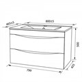 Тумба с умывальником IDDIS  подвесная CLO80W0i95K