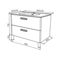 Тумба с умывальником IDDIS  подвесная BRI80WFi95K