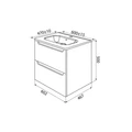 Тумба с умывальником, подвесная, 60 см, капучино, Edifice, IDDIS подходит умыв. 0106000i28 (EDI60C0i95K) EDI60C0i95K