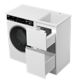 Тумба под раковину Misty Ингрид 40 под стиральную машину напольная (белая) П-Инг01040-012Я