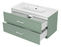Тумба под раковину Brevita Verde 100 подвесная (зеленая) Ver-09100-0102Я