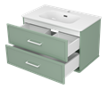 Тумба под раковину Brevita Verde 80 подвесная (зеленая) Ver-09080-0102Я