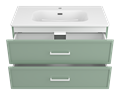 Тумба под раковину Brevita Verde 90 подвесная (зеленая) Ver-09090-0102Я