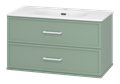 Тумба под раковину Brevita Verde 90 подвесная (зеленая) Ver-09090-0102Я