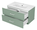Тумба под раковину Brevita Verde 90 подвесная (зеленая) Ver-09090-0102Я