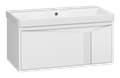 Тумба под раковину Brevita Cascade 90 подвесная CAS-09090-011Я