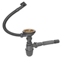 Сифон MIXLINE 3 1/2*40  с прямоуг. переливом, с гофрой 40*40  PRO БРОНЗА (551690) 551690