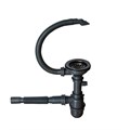 Сифон MIXLINE 3 1/2*40  с прямоуг. переливом, с гофрой 40*40  PRO ЧЕРНЫЙ ГРАФИТ (551692) 551692 - фото 186713
