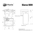 Раковина Paola Siena 500 (Paola Siena 500) Paola Siena 500