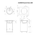 Мойка ULGRAN Quartz жасмин (Nora 485-01) Nora 485-01