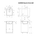 Мойка ULGRAN Quartz уголь (Forte 460-07) Forte 460-07