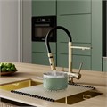 Смеситель для кухни IDDIS с фильтром и гибким изливом, матовое золото, Ace (ACEMGFFi05) ACEMGFFi05