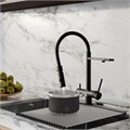 Смеситель для кухни IDDIS с фильтром и гибким изливом, черный матовый, Ace (ACEBLFFi05) ACEBLFFi05