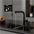 Смеситель для кухни IDDIS Pure с каналом для фильтрованной воды и выдвижным изливом, черный матовый (PURBLPFi05N) PURBLPFi05N