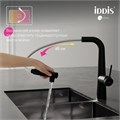 Смеситель для кухни IDDIS Pure с каналом для фильтрованной воды и выдвижным изливом, черный матовый (PURBLPFi05N) PURBLPFi05N