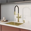 Смеситель для кухни с каналом для фильтрованной воды и гибким изливом IDDIS Ikon матовое золото (IKNMGFFi05) IKNMGFFi05