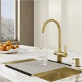 Смеситель для кухни с каналом для фильтрованной воды, матовое золото, Pure, IDDIS (PURMGFJi05) PURMGFJi05