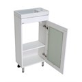 Урал - 40 Тумба напольная прямая со стекл. (ПВХ) + раковина УТ000011699