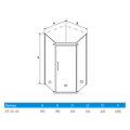 Душевой уголок ERLIT 101 серия ER10110V-C4 тонированное стекло ER10110V-C4
