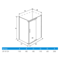 Душевой уголок ERLIT 101 серия ER10112H-C4 тонированное стекло ER10112H-C4