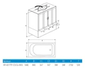 Душевой бокс ERLIT 45 серия ER4517TP-C3-RUS матовое стекло ER4517TP-C3-RUS