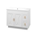 Амбра -100 тумба белая с 2 ящ. + раковина УТ000009822