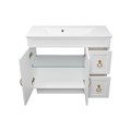 Амбра -100 тумба белая с 2 ящ. + раковина УТ000009822