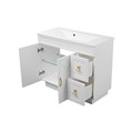 Амбра -100 тумба белая с 2 ящ. + раковина УТ000009822