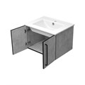 РОК - 60 Тумба прямая подвесная светло-серый + раковина УТ000012158