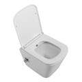 Унитаз подвесной с сиденьем, функцией биде и смесителем BelBagno DUE BB3103CHR-BS/SC 193303