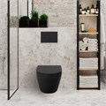 Унитаз подвесной безободковый, черный матовый BelBagno COLORATO BB062CHR-MB 201608 - фото 189011