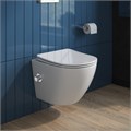 Унитаз подвесной с сиденьем, функцией биде и смесителем BelBagno UNO BB3105CHR-BS/SC 201662 - фото 189061