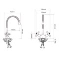 Смеситель для кухни с гибким изливом RASSVET, RAS02-180 RAS02-180