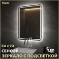 Зеркало настенное с подсветкой в ванную Teymi Solli Pro 50х70 LED сенсор T20252 1205635