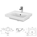 Лира - 50 Тумба прямая подвесная белая + раковина УТ000013098