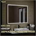Зеркало настенное с подсветкой в ванную Teymi Helmi Black Edition 100х80 LED сенсор на взмах T20306IR 1189786 - фото 189895