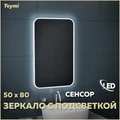Зеркало настенное с подсветкой в ванную Teymi Solli 50х80 LED сенсор на взмах T20202IR 1190405