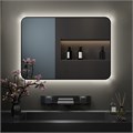 Зеркало настенное с подсветкой в ванную Teymi Solli Black Soft Line 100x70 LED сенсор на взмах T20231S 1201622