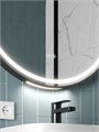 Зеркало настенное с подсветкой в ванную круглое Teymi Lina Supernova Black D80 LED сенсор антипар T20124 1221084