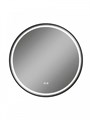 Зеркало настенное с подсветкой в ванную круглое Teymi Lina Supernova Black D80 LED сенсор антипар T20124 1221084