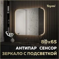 Зеркало настенное с подсветкой в ванную Teymi Solli Luxor 800х650 LED сенсор антипар T20402 1221086
