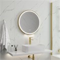 Зеркало настенное с подсветкой в ванную круглое Teymi Lina Supernova Gold D60 LED сенсор антипар T20121 1221081