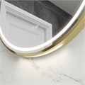 Зеркало настенное с подсветкой в ванную круглое Teymi Lina Supernova Gold D60 LED сенсор антипар T20121 1221081