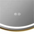 Зеркало настенное с подсветкой в ванную круглое Teymi Lina Supernova Gold D60 LED сенсор антипар T20121 1221081