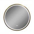 Зеркало настенное с подсветкой в ванную круглое Teymi Lina Supernova Gold D60 LED сенсор антипар T20121 1221081